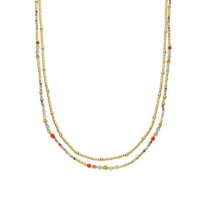 Collier - LUXENTER - Guth - Argent 925 - Or Jaune 18k - Cristal Multicolore