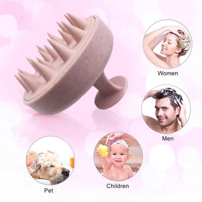 2Pcs Scalp Massager Shampoo Brush with Handle Scalp Exfoliator for Dandruff Silicone Hair Scrubber for Women Men Wet & Dry Hair Detangler Shower Comb