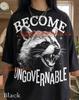 Become Ungovernable Raccoon Graphic Comfort Colors® Tshirt, Retro Animal Faded Tee, Funny Y2K Trash Panda Streetwear Raccoon Gift