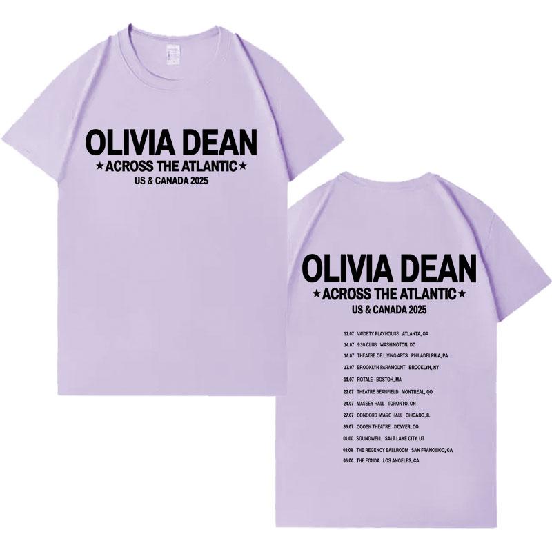 Singer Olivia Dean 2025 Tshrit Fashion Short Sleeve T Shrit Men Women Hip Hop Oversized Cotton Casual Comfort Tshrits Streetwear