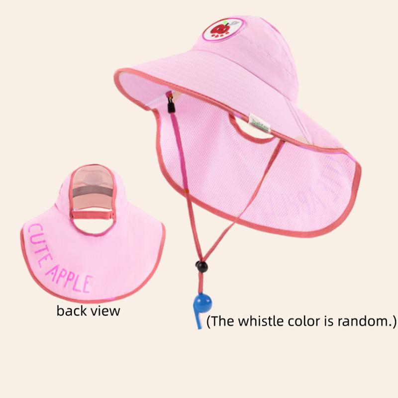 Summer Large Brim Caps Children Empty Top Breathable UV Protection Beach Travel Hats Cartoon Adjustable Sunshade Outdoor Hats