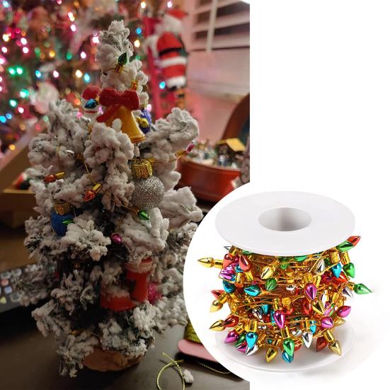 Fargerik Lyslenke Ekstra Lang Klar Farge Glatt Overflate Kan Klippes Fritt Bred Anvendelse Dekorativ Plast Juletre Fargerike Kunstige Lyslenker