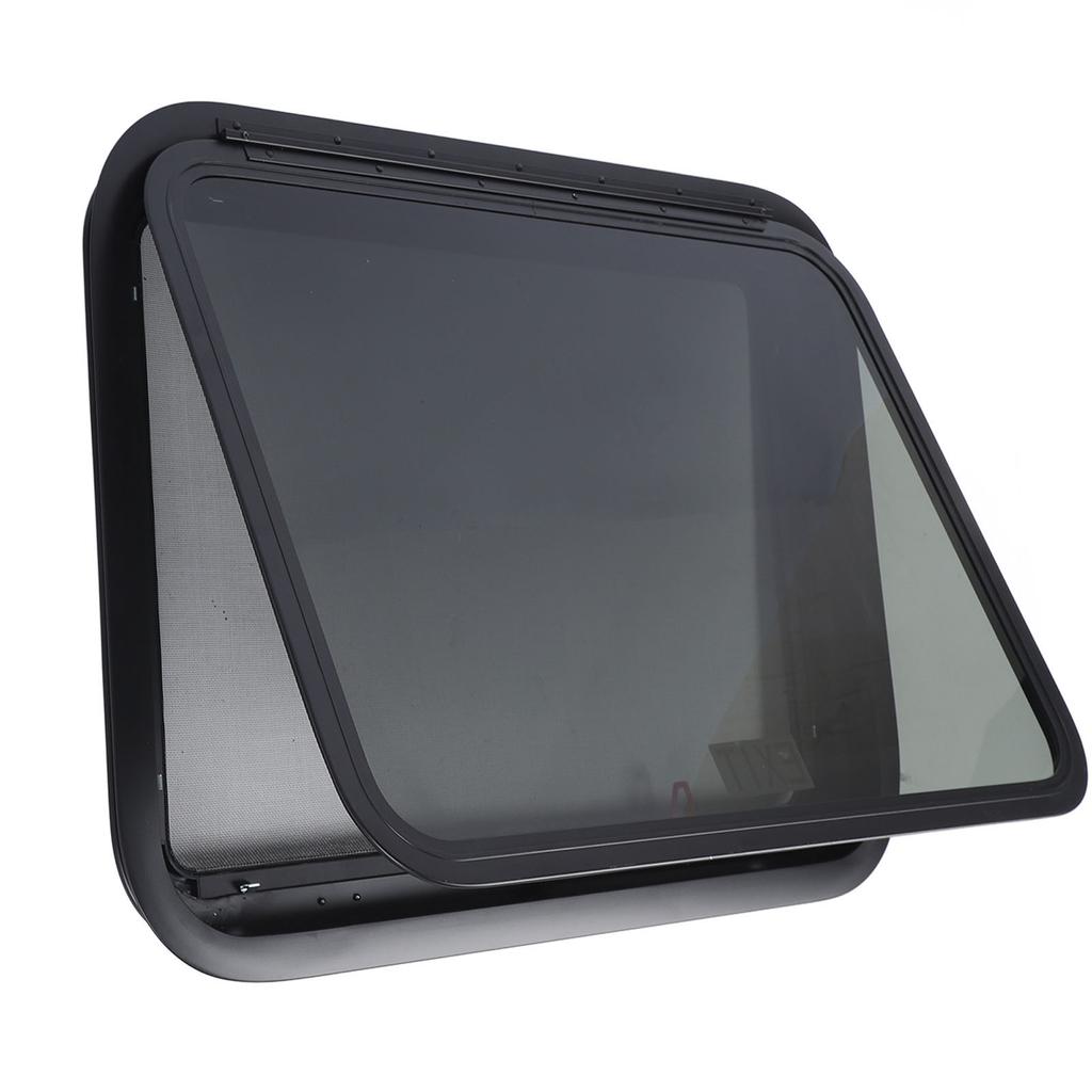 RV Exit Window UV Protection 30.48 X 22.36in Push Out Camper Window with Net Screen and Trim Ring
