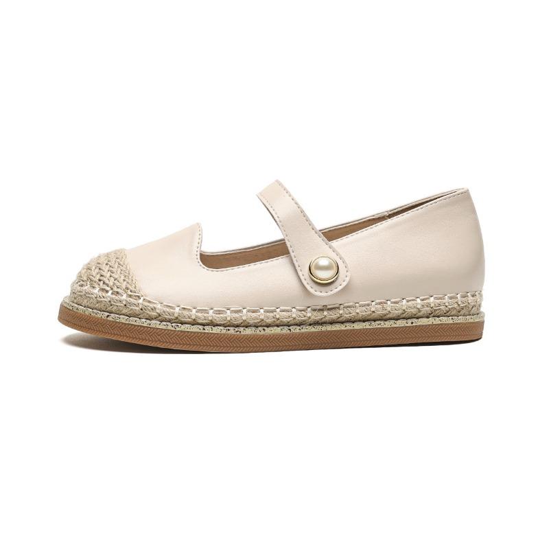 One Strap Mary Jane Shoes Shallow Mouth Small Fragrance Style Fisherman Shoes Women French Inner Higher Single Shoes