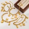 Summer Beach Stainless Steel Chain Bracelet Fashionable Turtle Shell Ocean Style Pendant Hand Accessory