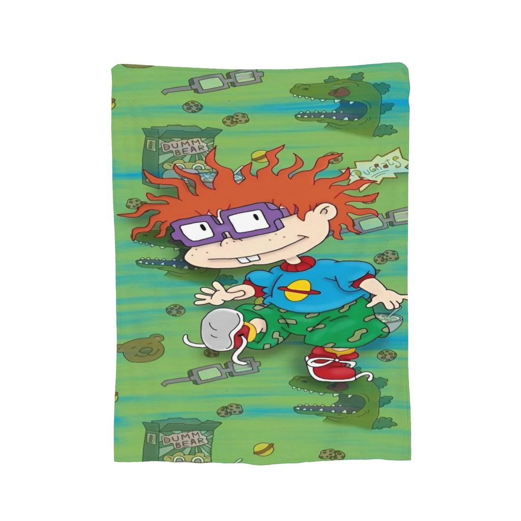Stylish Rugrat Cartoon Anime  Blanket Super Soft Fleece  Relax Throw Blankets Machine Washable