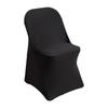 White Stretchable Folding Chair Cover for Weddings, Banquets, Hotels, and Restaurants - Dustproof & Decorative Full Coverage.