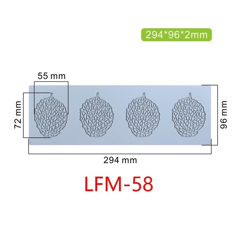 Multi-linked Coral Branch Leaf Fondant Lace Cushion Cake Silicone Mold Diy Chocolate Creative Decoration Baking Mold