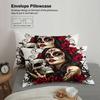 3pcs Sugar Skull Woman Bedding Sets 3D Printed Day Of The Dead Duvet Cover Sets With Pillowcases No Filling Single Twin Size