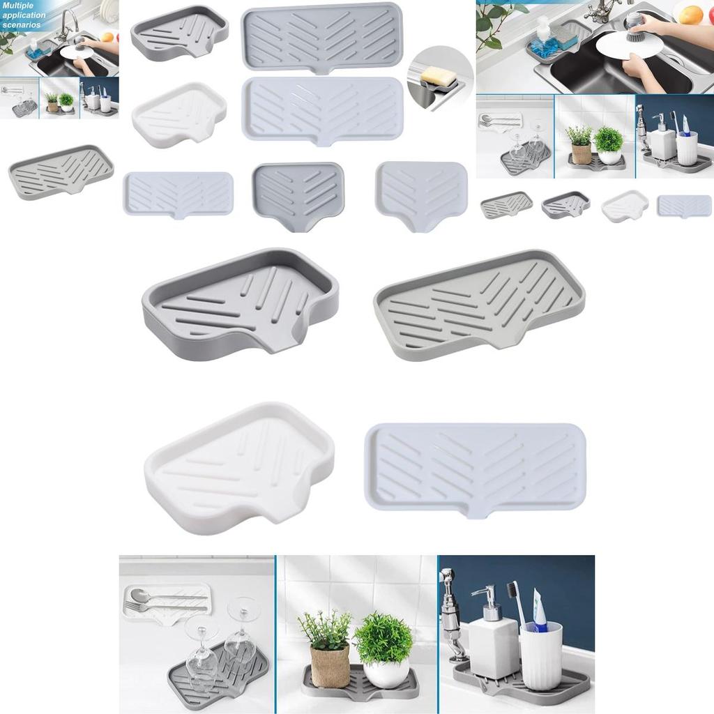 Creative Silicone Soap Box With Anti-water Design For Japanese-style Bathroom Grey