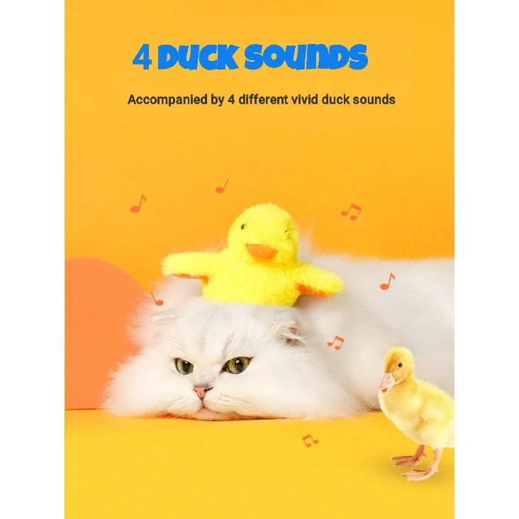 Electric Duck Cat Toy Interactive Pet Entertainment Soft Polyester Durable Biting Resistant Indoor Exercise for Cats