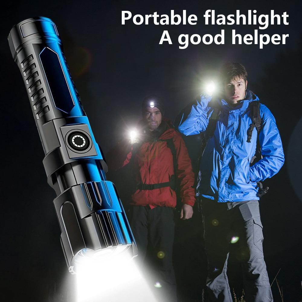 High-Intensity Flashlight: For Outdoor Home & Camping Use, Suitable for Cycling, Long-Range, USB-Rechargeable Zoomable LED Light