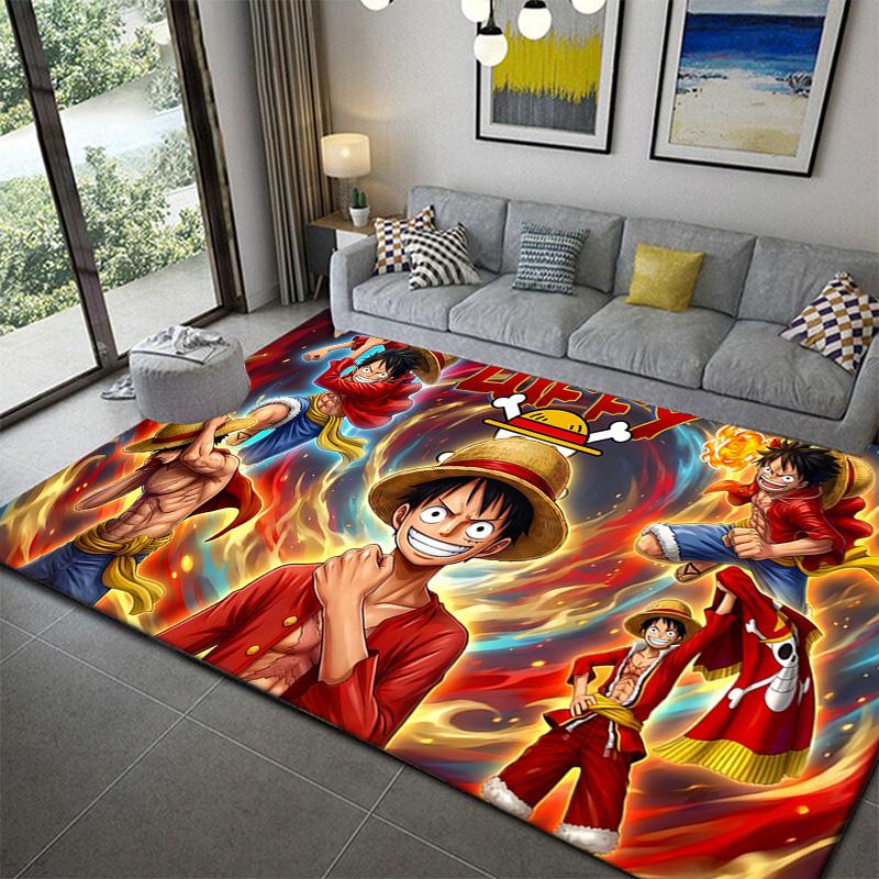 One Piece Anime Battle Scene Rug Soft Durable Carpet for Bedroom Living Room Decor