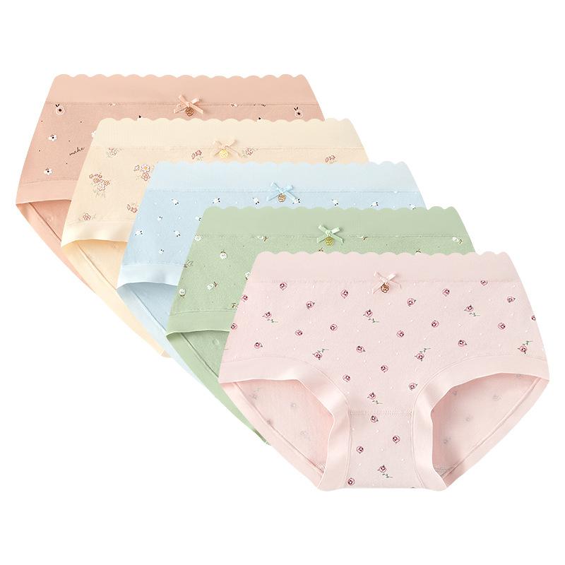 Sweet And Cute Underwear Pure Cotton Women, Bow-Printed Girl Underwear, Women'S Seamless Underwear Women
