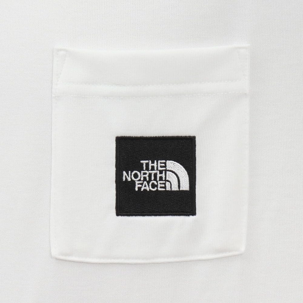 The North Face Short Sleeve Square Logo Pocket Size L T-Shirt, S/S Tee, White,