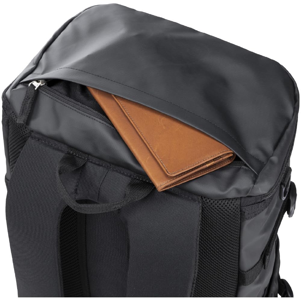 Mizuno Team Backpack, 30L, Rucksack for School, Travel, Excursions, Club Activities, and Sports, Black, L30 X W19 X H50