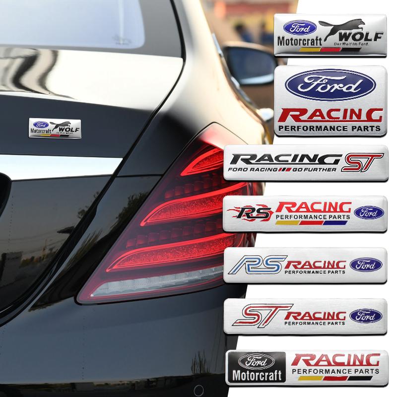 HDC3 For Ford Fiesta Kuga Mondeo Mustang S-MAX C Max Ranger Mk4 3D Aluminum Car Body Emblem Stickers Tail Trunk Badge Decal Accessory