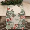 Festive Snowman Christmas Tree Table Runner Home Kitchen Dining Tablecloth for Party Decoration