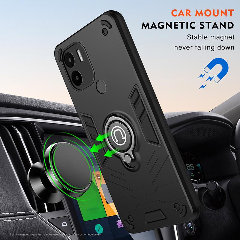 For Redmi A2 Plus Armor Magnetic Bracket Case For Redmi A2 Plus Slide Camera Protection Shockproof Cover For Redmi A2 Plus Cases
