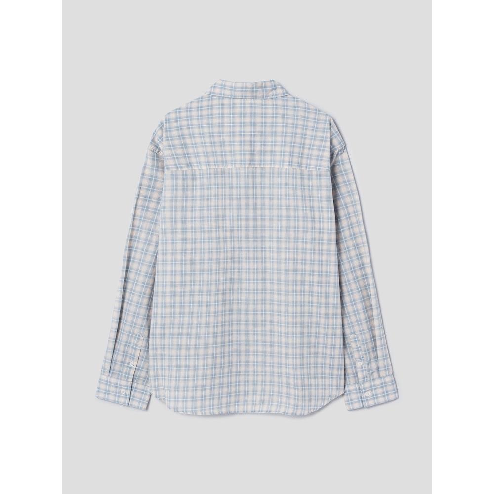 8seconds Project(Ww6) Soft Check Shirt Sky Blue (454864Hqbq)