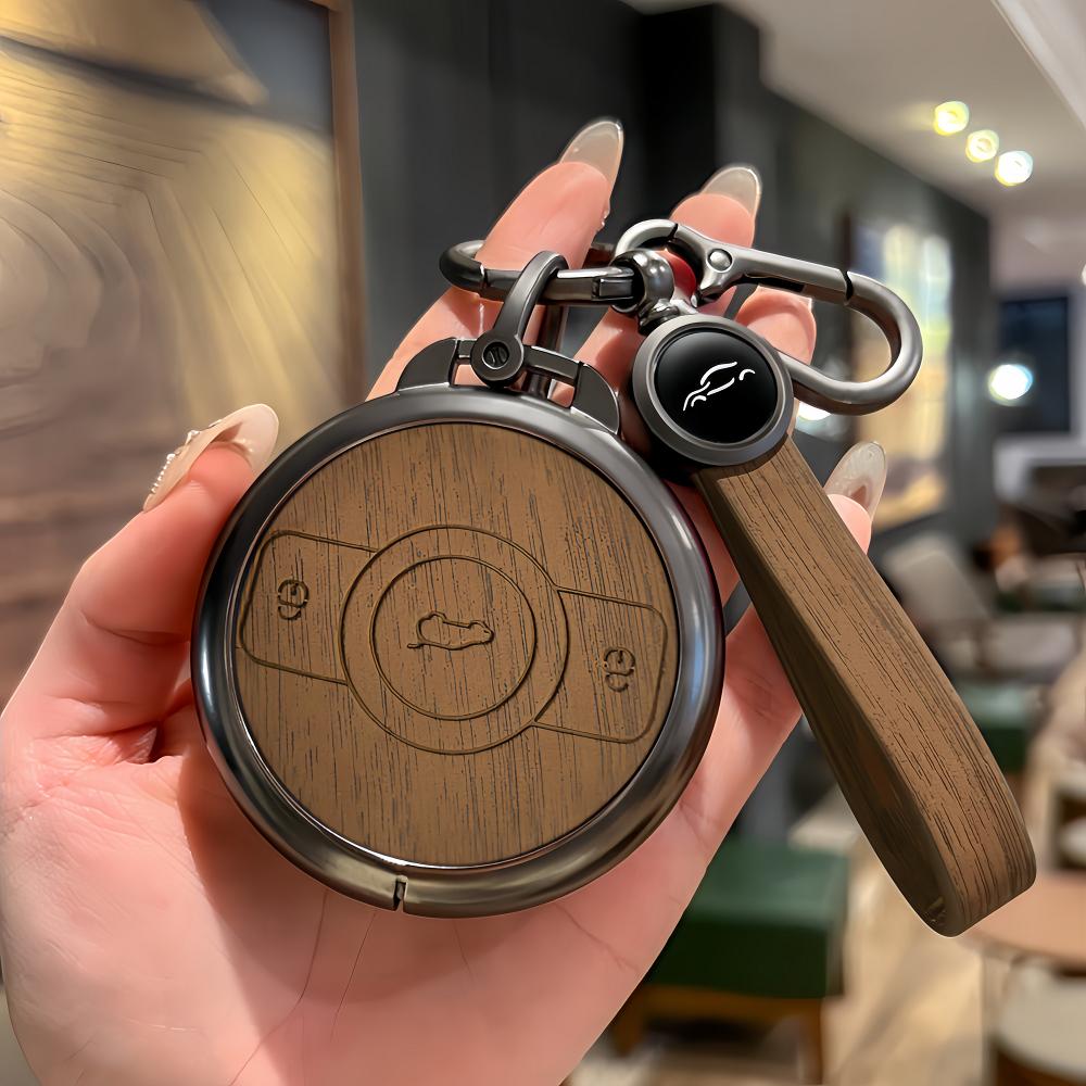 

Металлический чехол для автомобильного ключа, держатель для ключа Mercedes Benz SMART Fortwo 1 BRABUS 1 Benz SMART 2023 2024, аксессуары для брелока коричневый