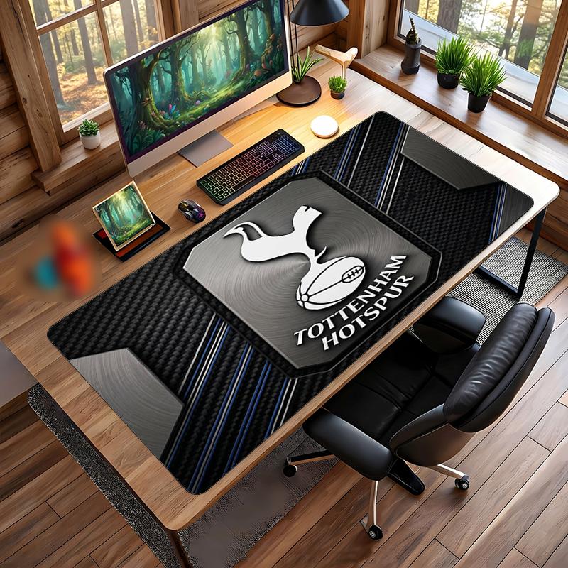 Tappetino per Mouse Grande Stampato Tottenham Hotspur, Tappetino Morbido in Gomma Antiscivolo per Scrivania da Gioco per Ufficio Laptop Computer Decorazione