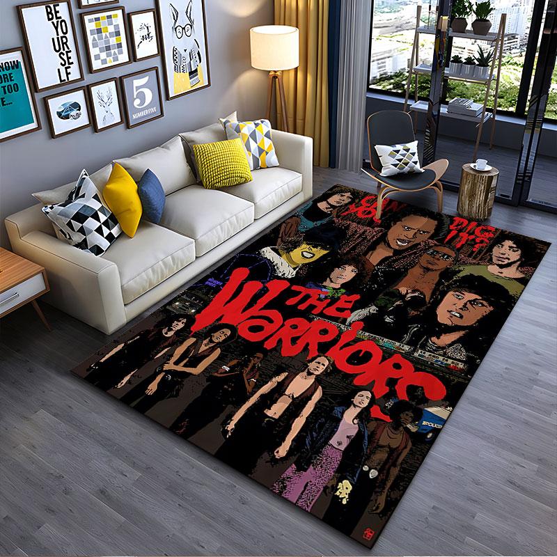The Warriors Movie Poster Carpet suitable as a non-slip mat for the living room or bedroom sofa