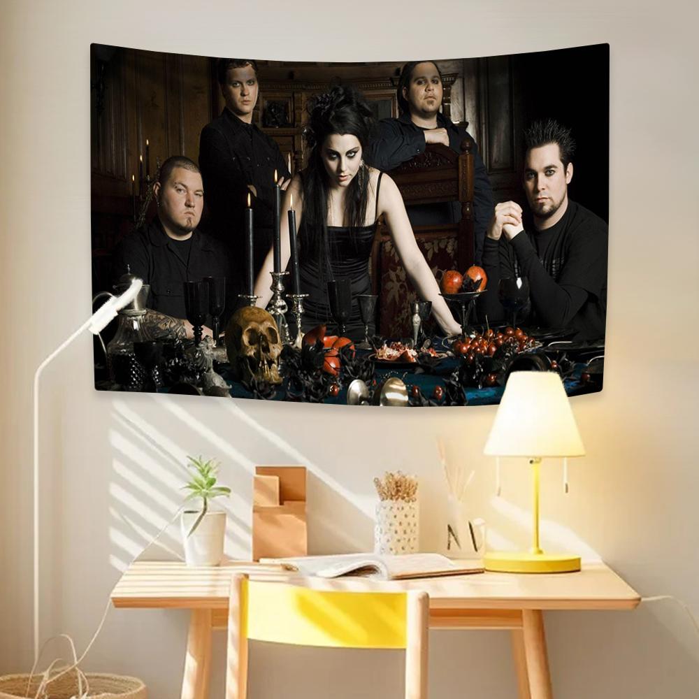 Evanescence Gobelín Vintage Rocková Kapela Obal Alba Domácí Dekorace Nástěnná Závěsná Krycí Látka Do Ložnice Studentské Koleje Koncertní Banner