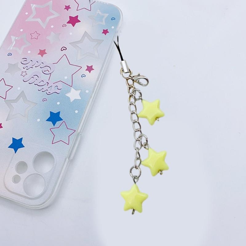 Stylish Star Bag Pendant Camera Pendant Cute Phone Lanyard Fashionable Phone Charm Resin and Alloy Material for Women