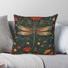 Retro Boho Libelle Blumig Kissenbezug Polyester Leinen Samt Bedruckt Reißverschluss Dekoration Auto Kissenbezug