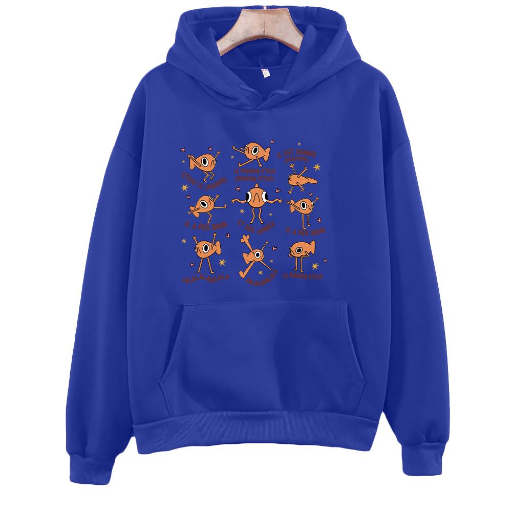 Le Poisson Steve Funny Fish Meme Hoodies Fashion Harajuku Humor Graphic Sweatshirts Men Women Oversized Casual Creative Pullover
