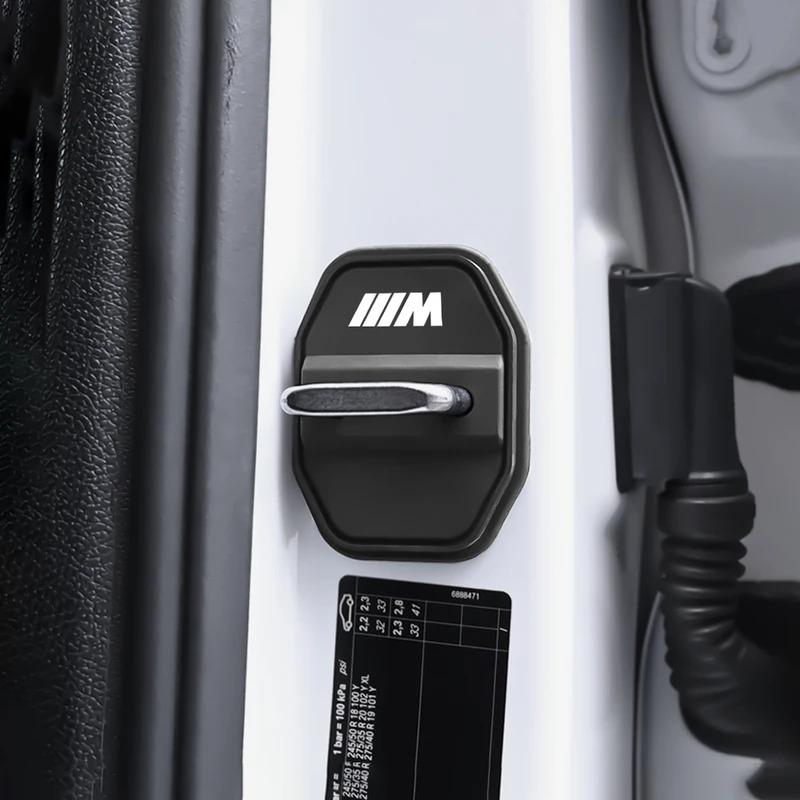 2/4 BMW M Performance E46 E90 E60 F10 F30 E39 E36 F20 E87 G30 E92 E91 X5 Car Door Lock Cover Protection Shockproof Pad Stickers