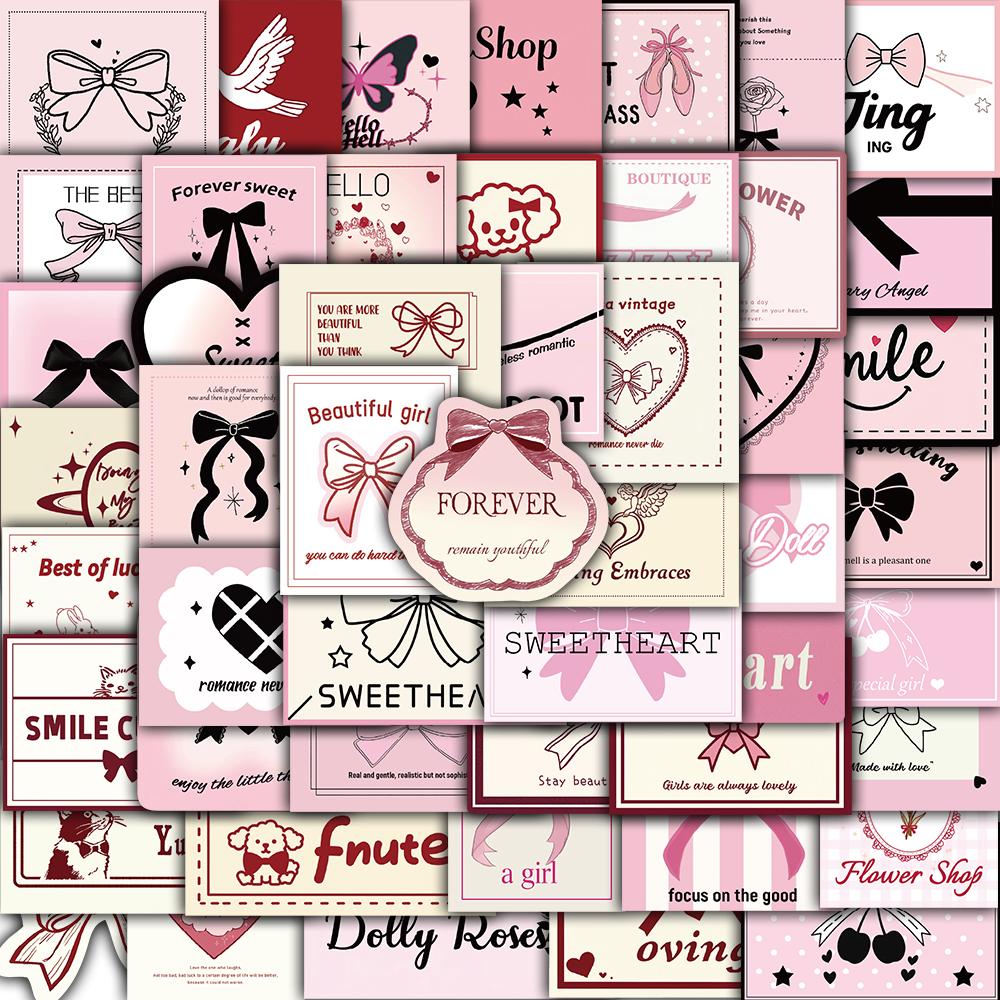 

50/100PCS Pink Calf Sticker Skateboard Scrapbook Motorcycle Water Cup Guitar Phone Laptop Luggage Harajuku Cup Cartoon Decals