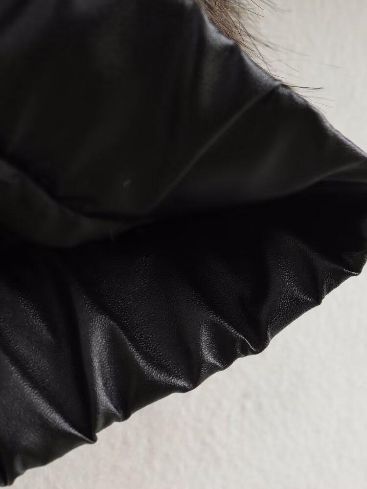 2024 Women's Fashion: European & American Style Plush Leather Faux Fur Coat