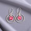 Pink Tourmaline Gemstone 925 Sterling Silver Jewelry Handcrafted Earrings 1.60" EE-60-17