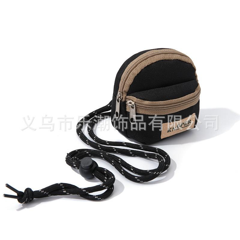 

Ретро мужская сумка для ключей повседневная холщовая шейная сумка для карт мини-сумка для мелочи женская мини-подвесная сумка