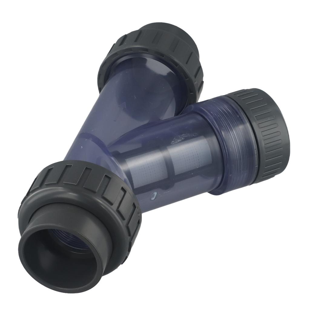 I.D 20~63mm Transparent PVC Y-Type Filter Aquarium Fish Tank Irrigation Filters 1pcs Garden Water Pipe Connectors
