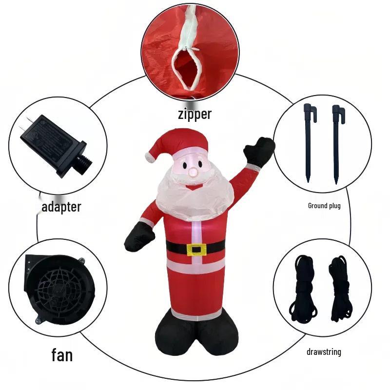 New Outdoor Christmas Inflatable Waving Santa Claus Decoration