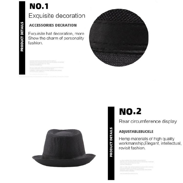 Short Brim Fedora Hats Classic Hat with Bands Solid Color One Size Fit Most