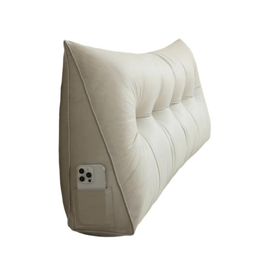 Triangular Headboard Pillow Bed Wedge Pillow With Side Pocket Headboard