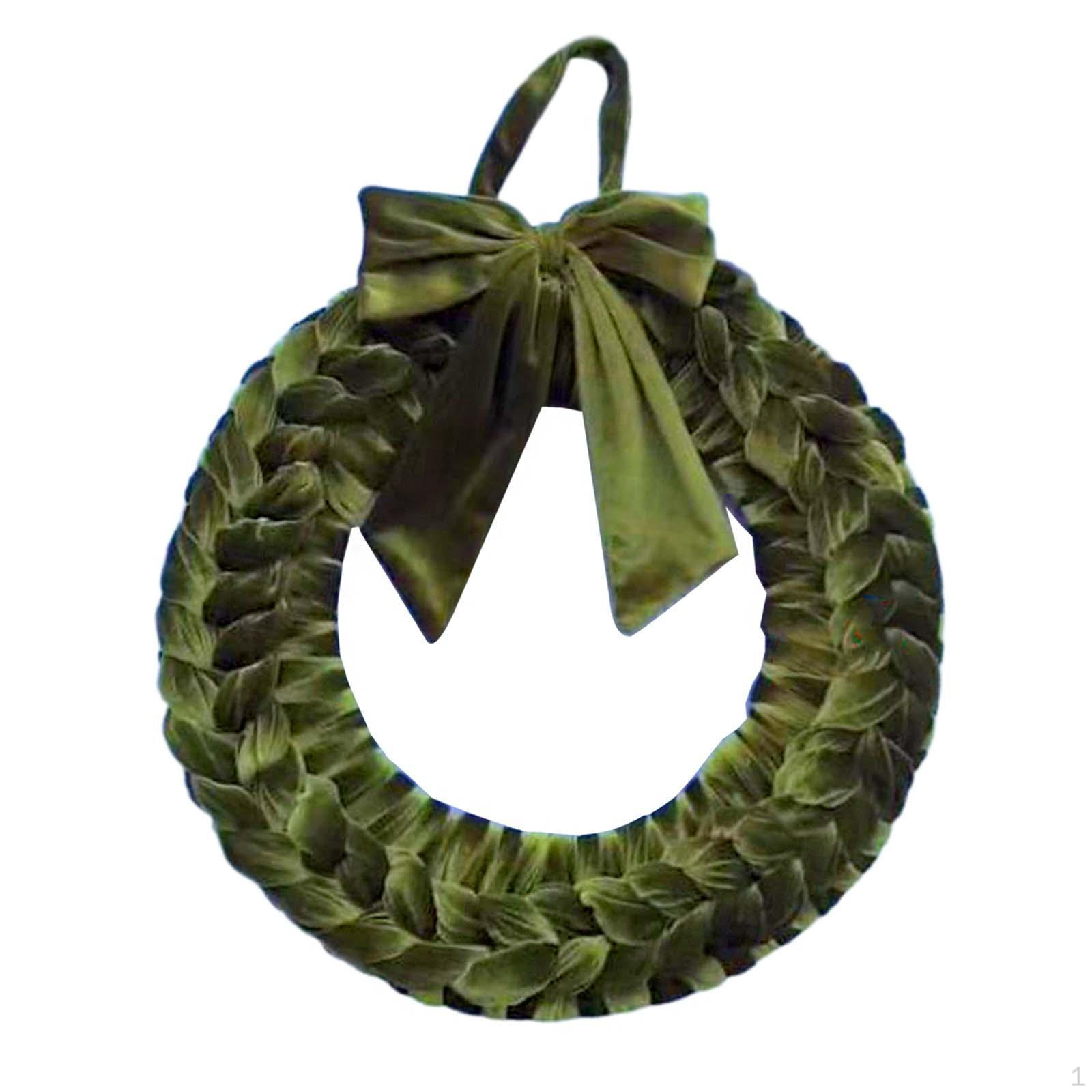 

Christmas Wreath Decoration Year Front Door Wreath,Hanging Ornament for 30x30x5cm_Olive green