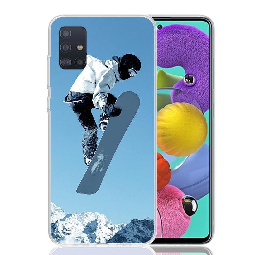 Adventure Snowboarding Extreme Phone Case for Samsung Galaxy A52 A51 A50S A12 A22 A32 A72 A10S A30S A31 A71 Note 20 Ultra 10 Plu