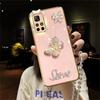Silicone iPhone 13 Diamond Case with Soft Butterfly and Flower Design for Apple, OPPO, vivo, Huawei Fashion Models.