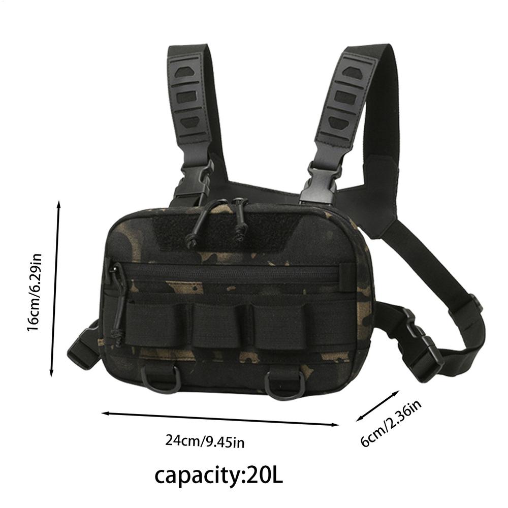 Fishing Chest Bag 20L Oxford Cloth Front Rig Pouch Tacticals Bags Fishing Tool Storage Vest Backpack For Hunting Camping Pack