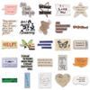 Transparent Retro English Text Stickers - 50 Sheets, Waterproof & Creative for Journals or Cups