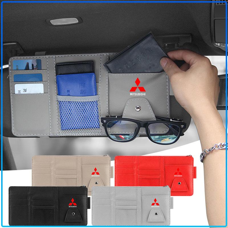 Car Sun Visor Point Type Multi-function Storage Bag Car Accessories For Mitsubishi Lancer Lancer ASX Outlander 2 3 Pajero Mirage Exzos Pajero 4