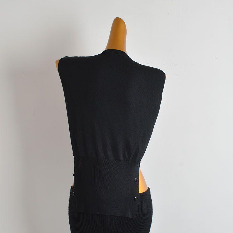 Sexy Sexy round Neck Stylish Cross Breasted Ice Silk Sweater Women's Summer Vest Unique Chic Tops