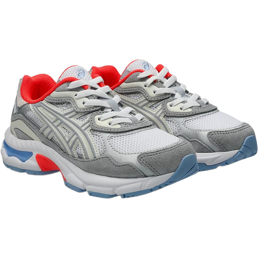 Asics Gel NYC PS White Piedmont Blue Red Kids Sneakers Piedmont-Grey 1204A176-102