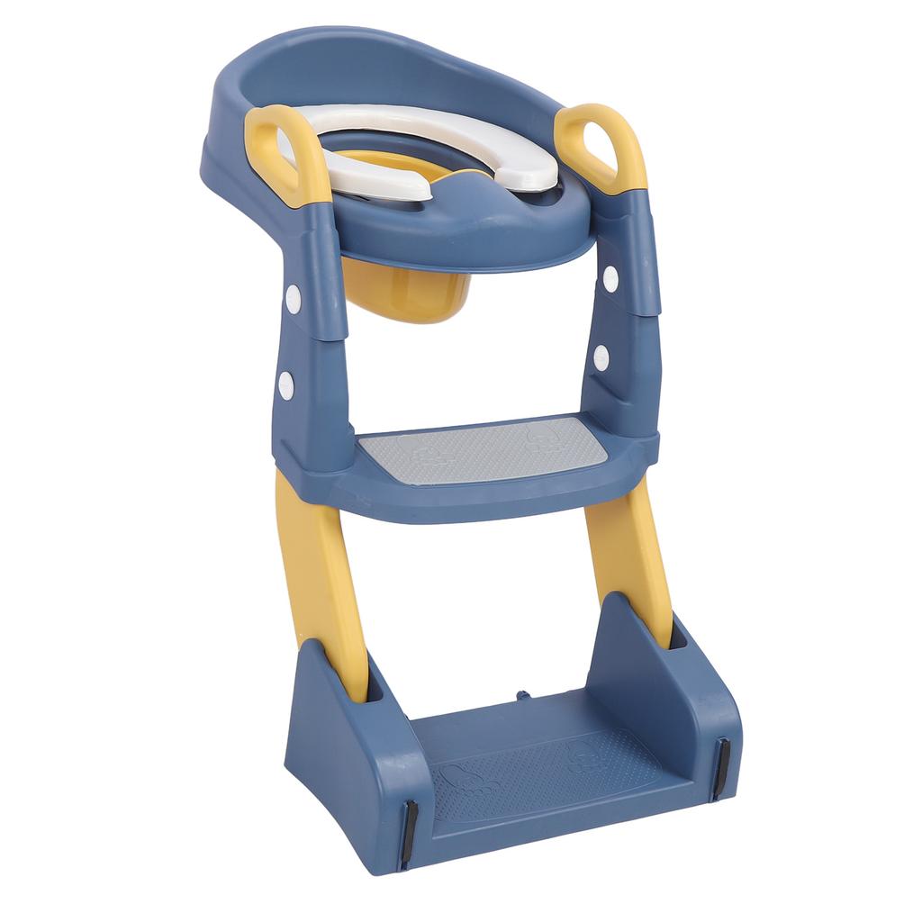 3 In 1 Potty Training Seat with Step Stool Ladder Non Slip Pads PVC Comfortable Toddler Potty