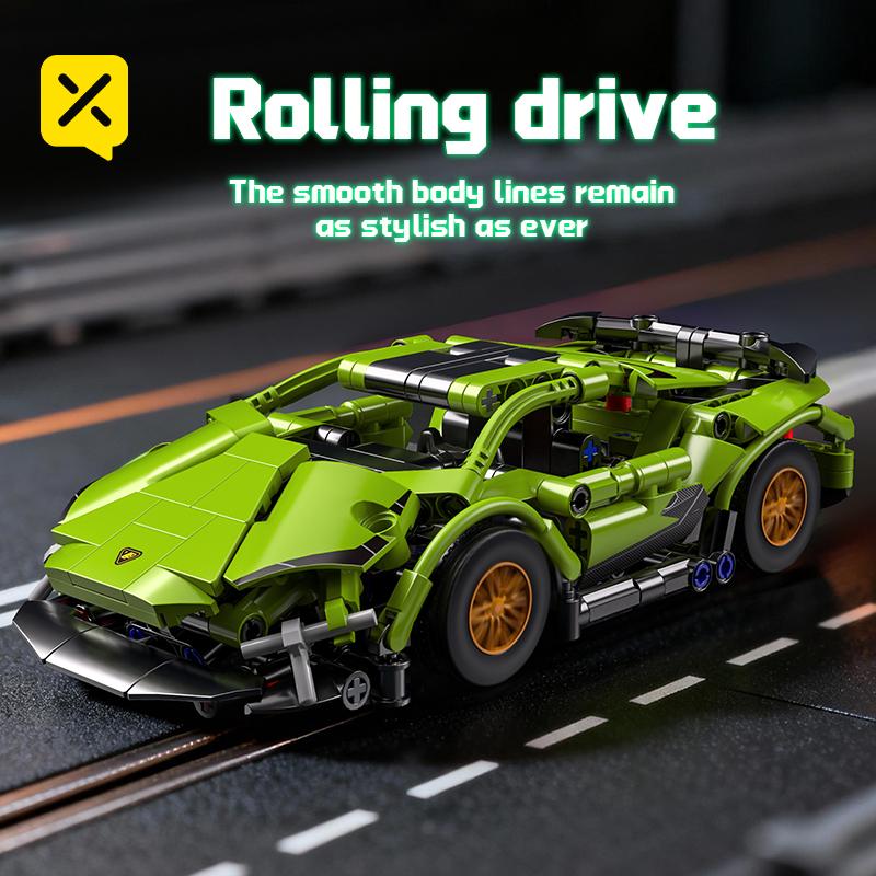 ToylinX Technical Racing Car Building Blocks Set 321pcs Sports Vehicle DIY Assembly Model Kit Vehicle Toys for Boy Birthday Gift